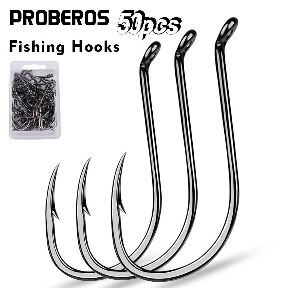 Marine Salt Mix - PROBEROS 50pcs barbed fishing hook for