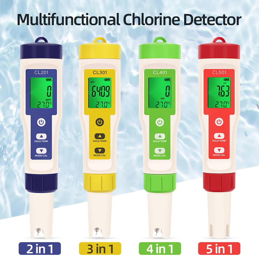 Marine Aquarium Test Kit - New Portable Chlorine Meter 2/3/4/5 in
