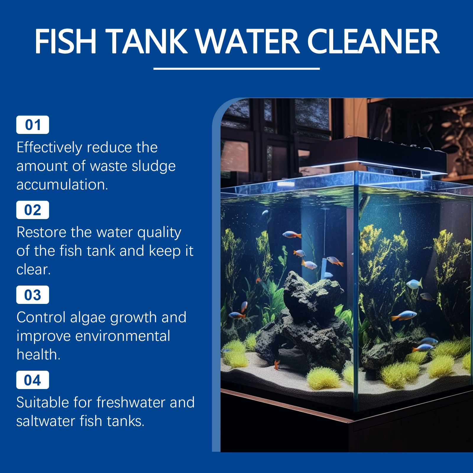 Aquarium Water Clarifier 100ml - огляд і ціна Marine Aquarium Bacteria