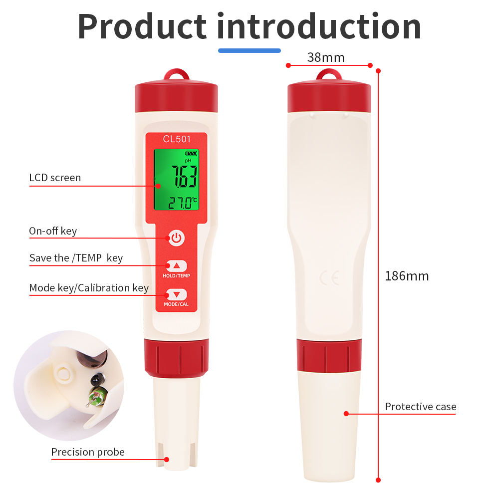 PH/CL2/H2/ORP/Temperature Mete - огляд і ціна Marine Aquarium Test Kit