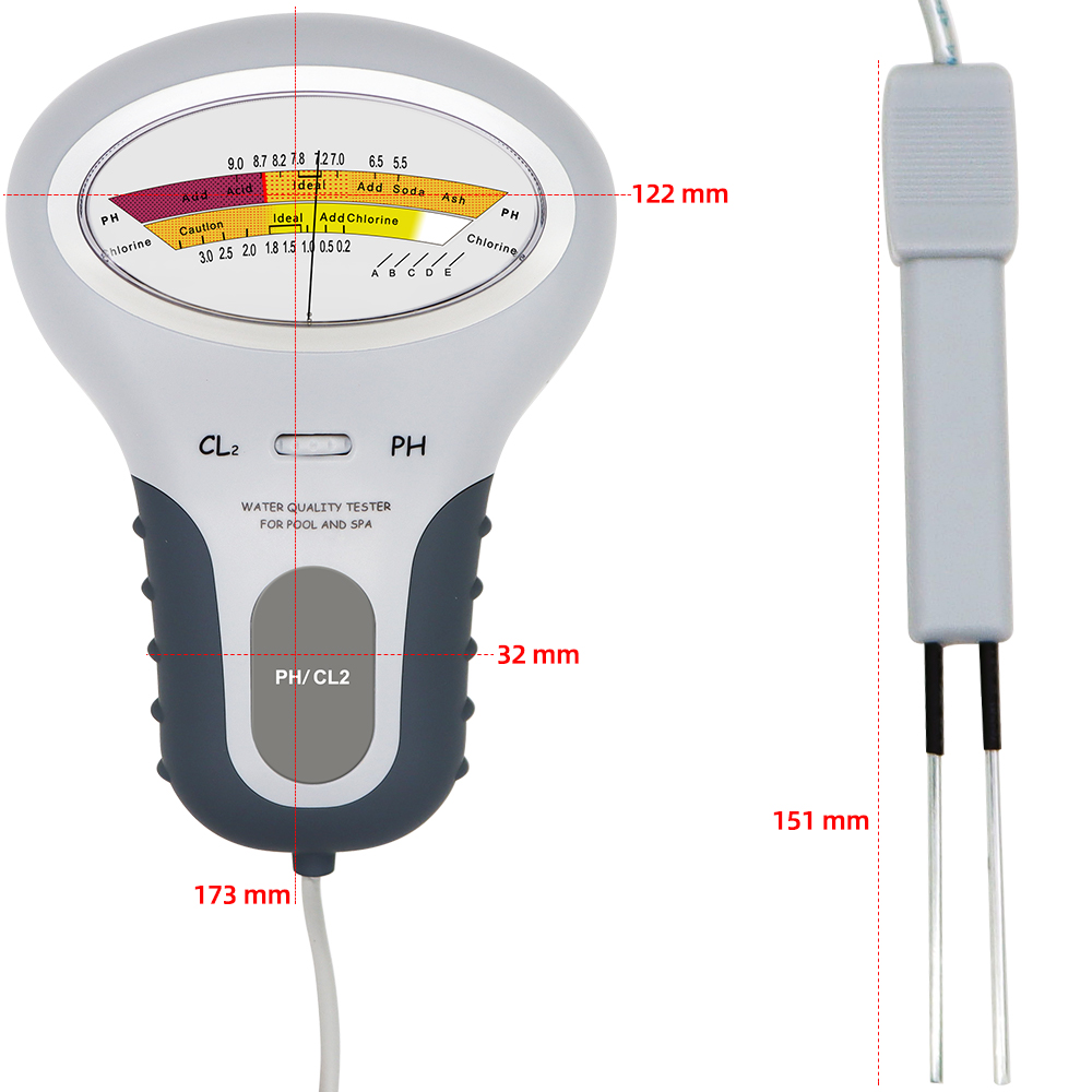 2 in 1 PH Chlorine Meter Chlor - огляд і ціна Marine Aquarium Test Kit
