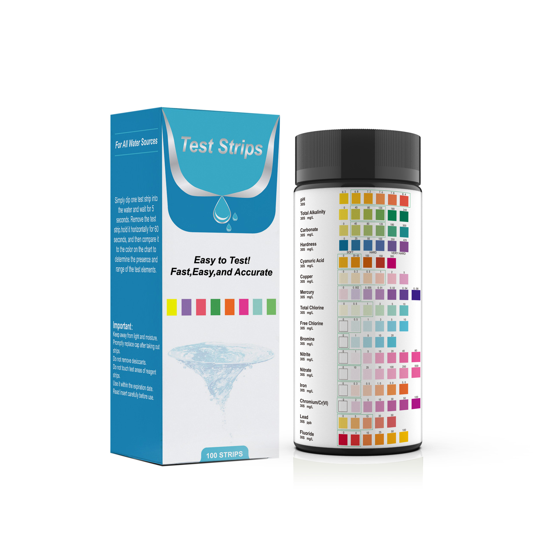 100 Pcs 16-IN-1 Aquarium Test  - огляд і ціна Marine Aquarium Test Kit