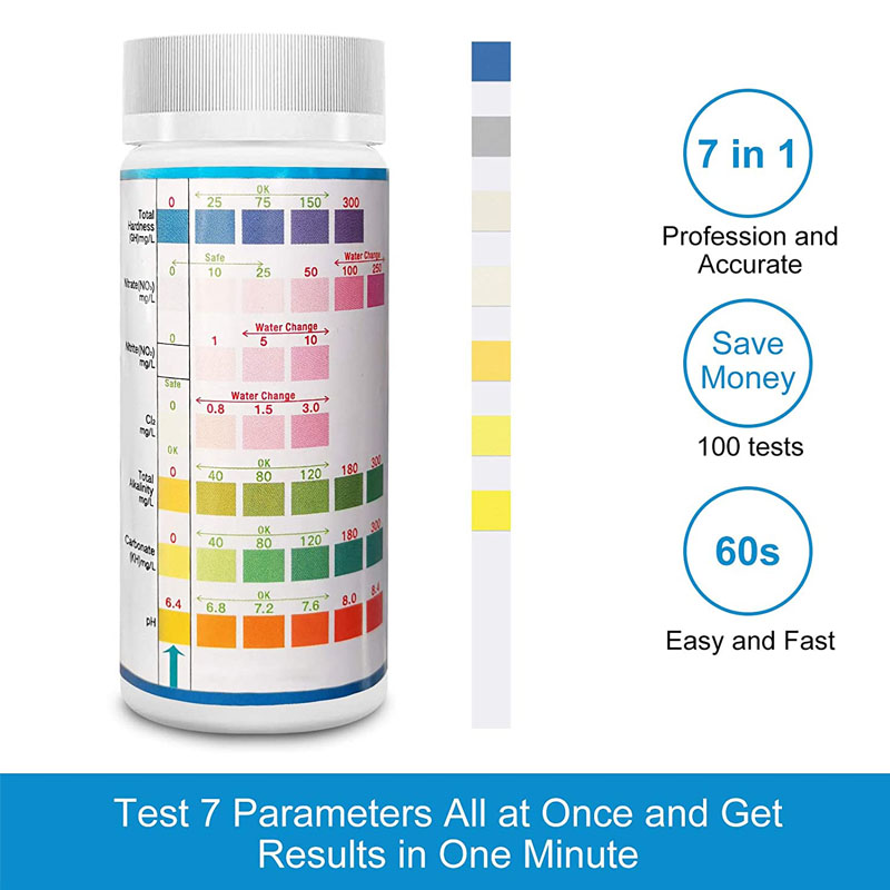 7-IN-1 Aquarium Test Strips 10 - огляд і ціна Marine Aquarium Test Kit