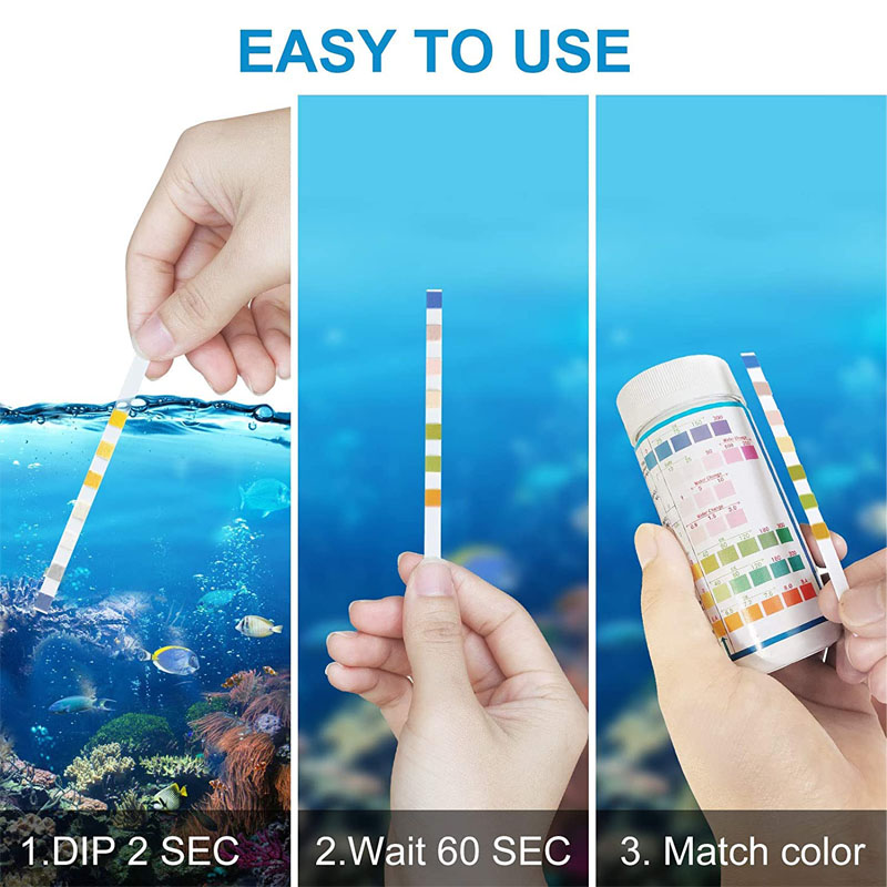 7-IN-1 Aquarium Test Strips 10 - огляд і ціна Marine Aquarium Test Kit