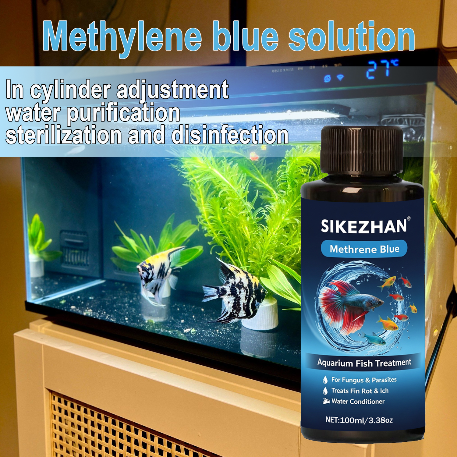 Methylene Blue Solution Aquari - огляд і ціна Marine Aquarium Bacteria