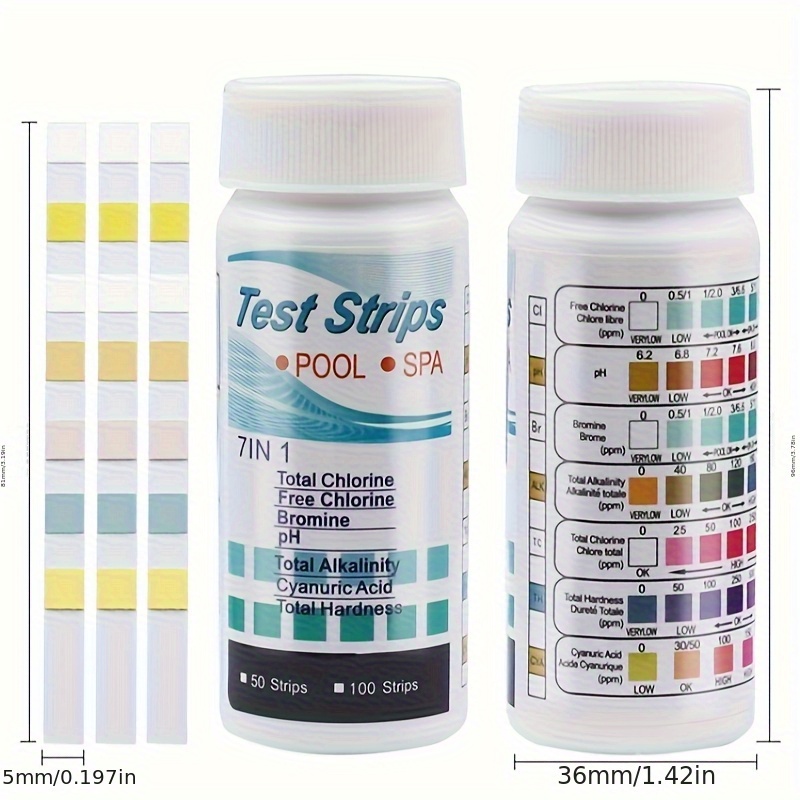 7-in-1 50/100pcs Swimming Pool - огляд і ціна Marine Aquarium Test Kit