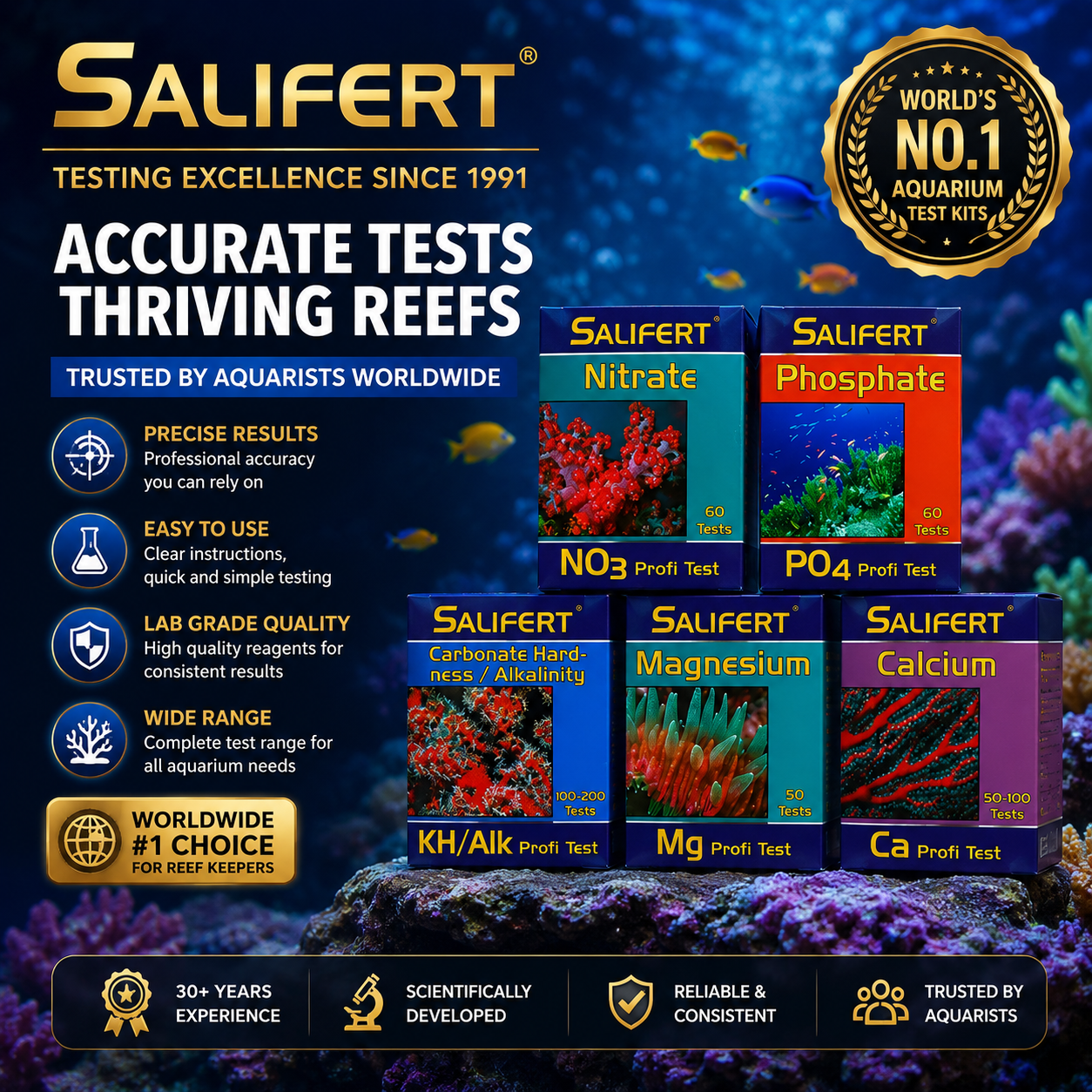 Salifert Dutch Brand Aquarium  - огляд і ціна Marine Aquarium Test Kit