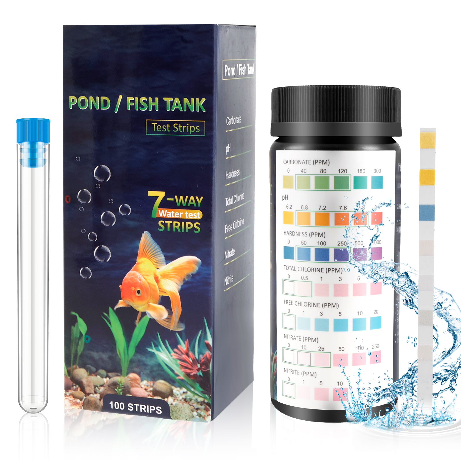 100Pcs 7 in 1 Aquarium Test St - огляд і ціна Marine Aquarium Test Kit