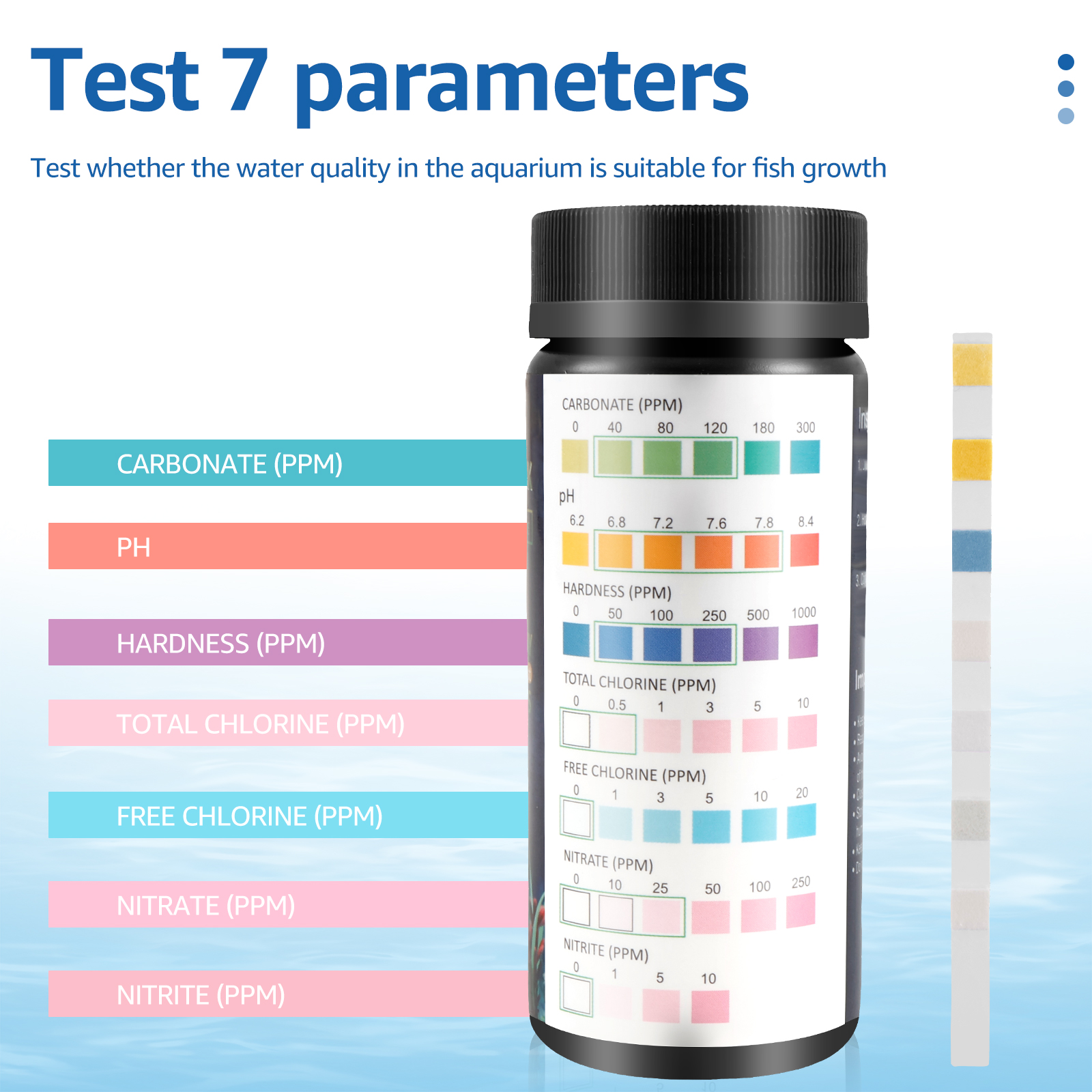 100Pcs 7 in 1 Aquarium Test St - огляд і ціна Marine Aquarium Test Kit