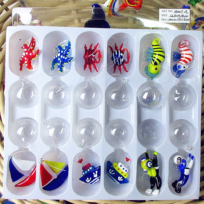 12pcs Mini Floating Glass Mari - огляд і ціна Marine Aquarium Europe